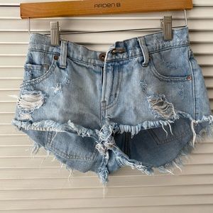 Pistol LA cutoff distressed denim shorts